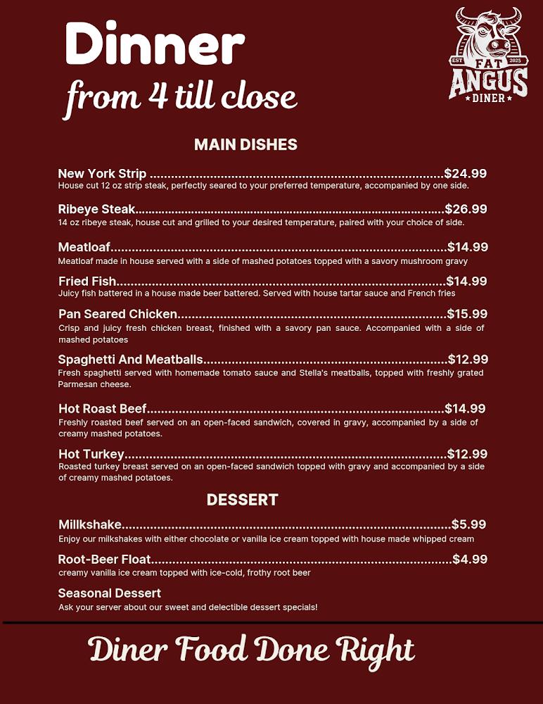 Fat Angus Diner Menu image 3